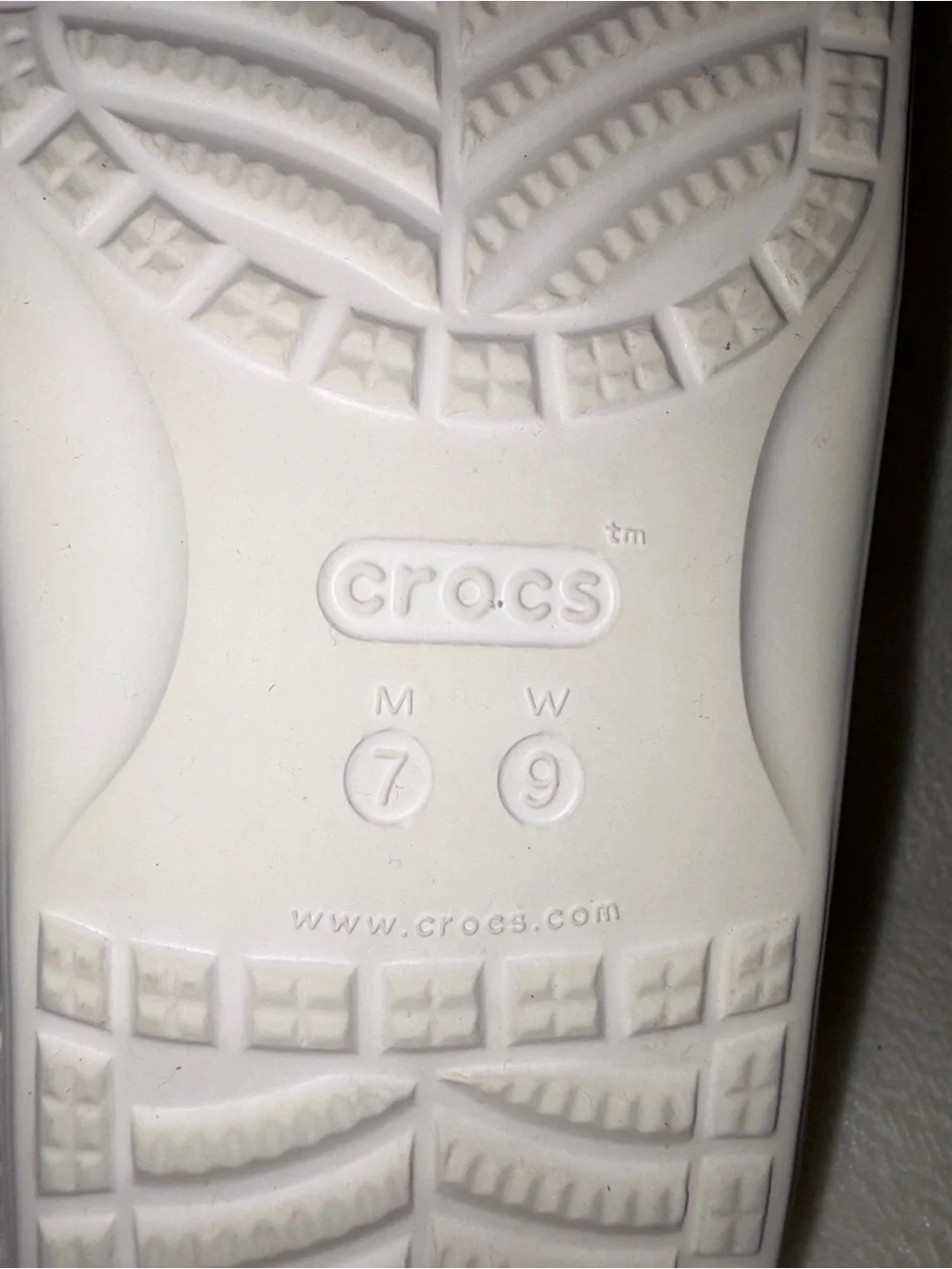 Crocs Women's Double Band Glitter Slide Sandals - White with Sparkle women size